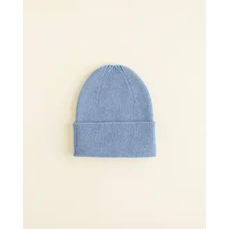 hvid hvid beanie fonzie newborn // light blue