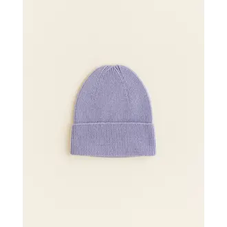 hvid hvid beanie fonzie newborn // lilac