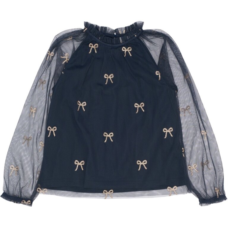 The New rudelle top // navy blazer