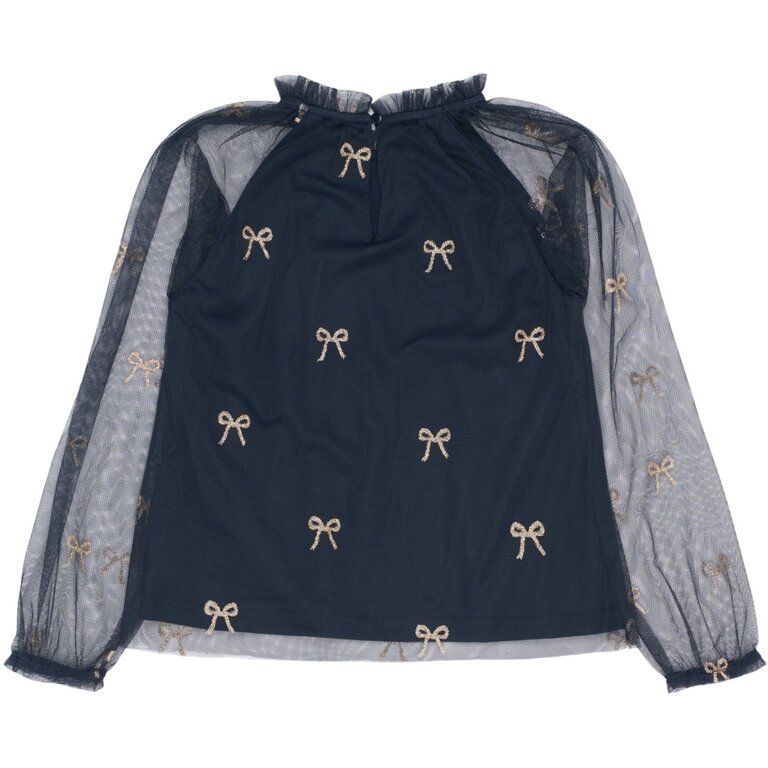 The New rudelle top // navy blazer