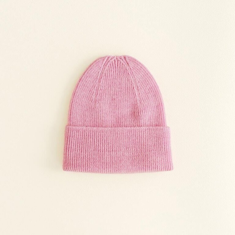 hvid hvid beanie fonzie newborn // cotton candy