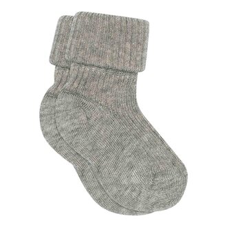 MP Denmark wool rib baby socks 10 589 // 491 grey melange