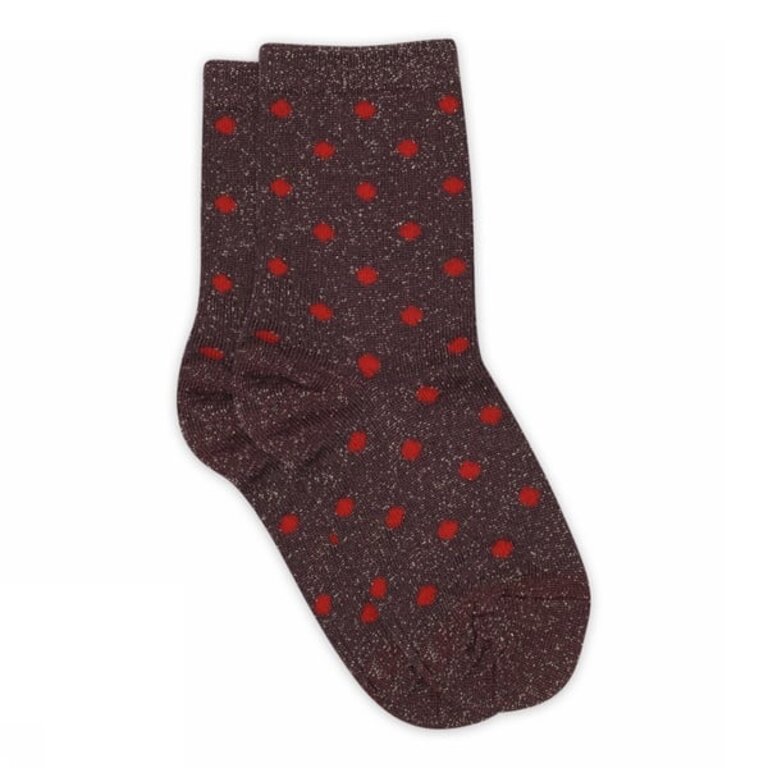 MP Denmark irma glitter socks 79265 // 36 grape skin