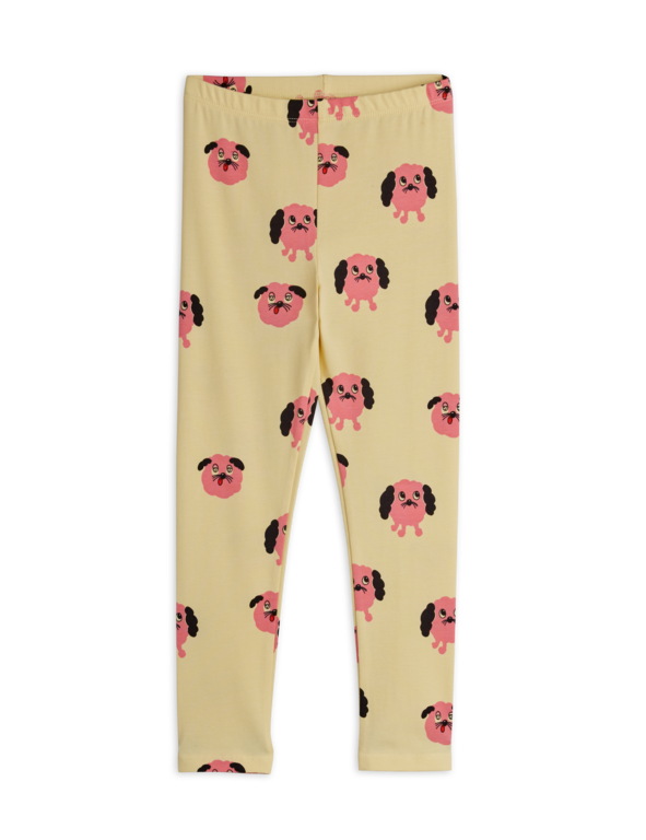 Mini Rodini doggies aop leggings // yellow