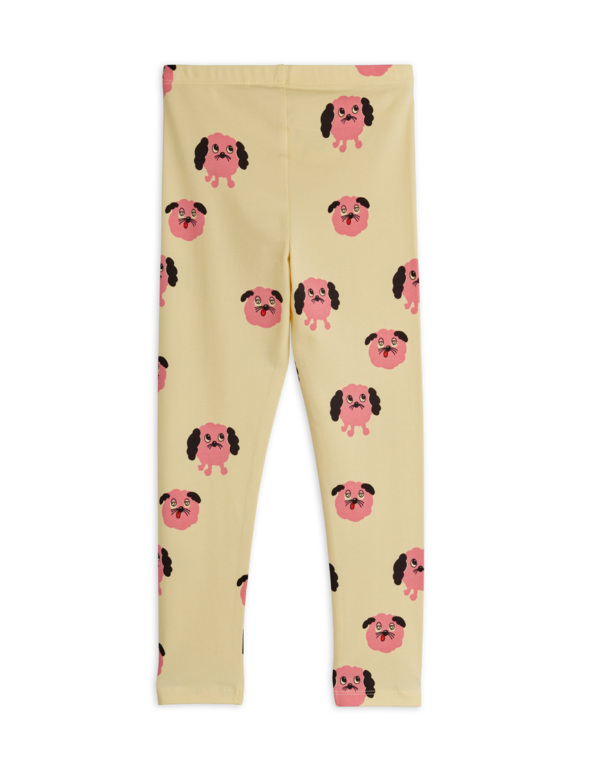 Mini Rodini doggies aop leggings // yellow