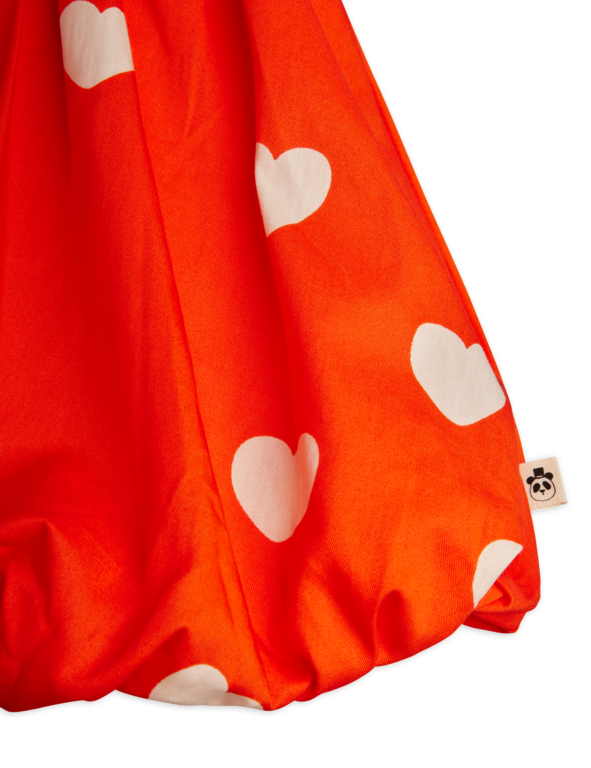 Mini Rodini hearts aop woven balloon skirt // red