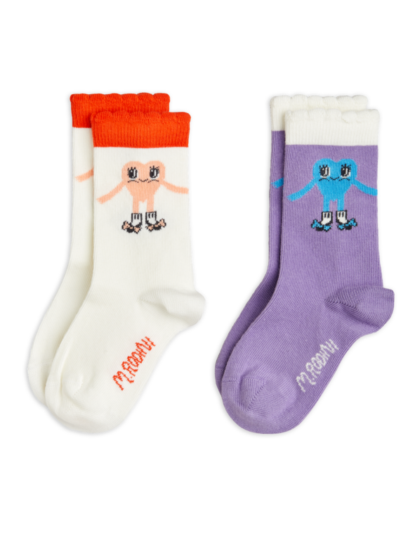 Mini Rodini heart in shoes 2 pack // multi