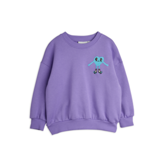 Mini Rodini heart in shoes emb sweatshirt // purple