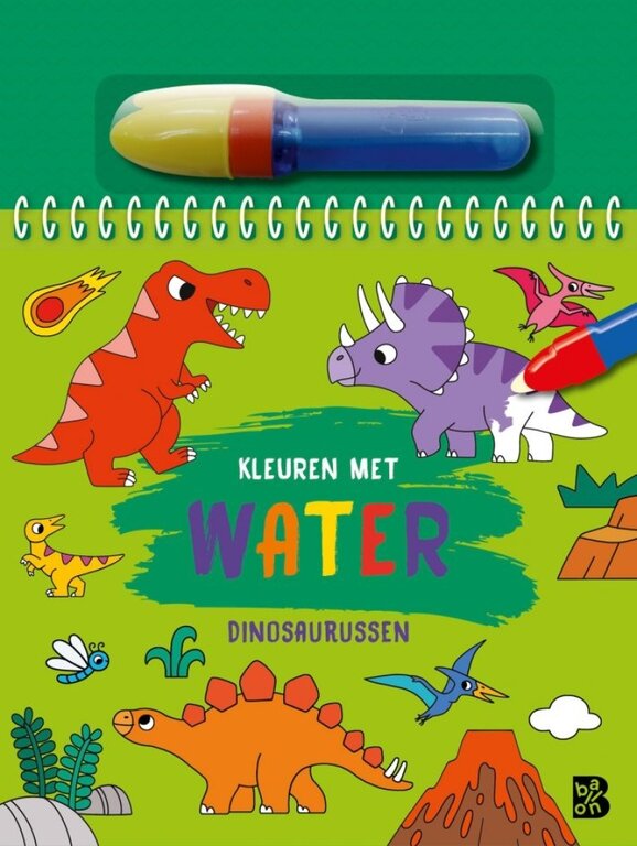 Boeken Kleuren met water - Dino's