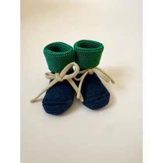 hvid booties // blue/grass