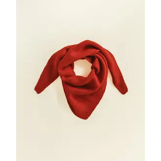hvid triangle scarf josephina // red