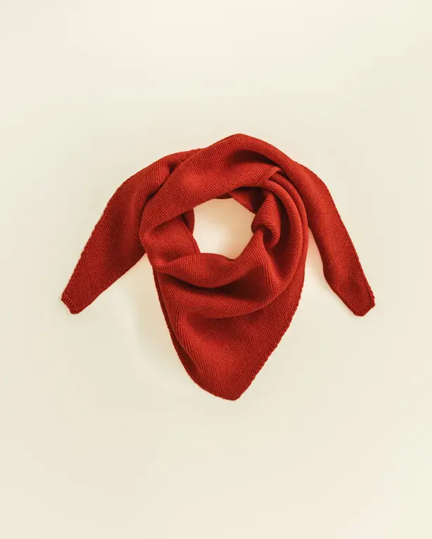hvid triangle scarf josephina // red