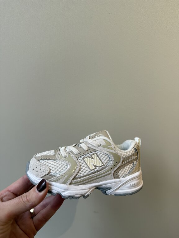 New Balance 530 toddler bungee lace // linen / stoneware
