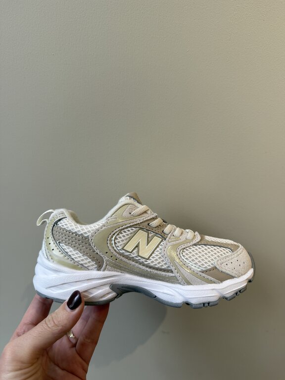 New Balance 530 kids bungee lace // linen / stoneware