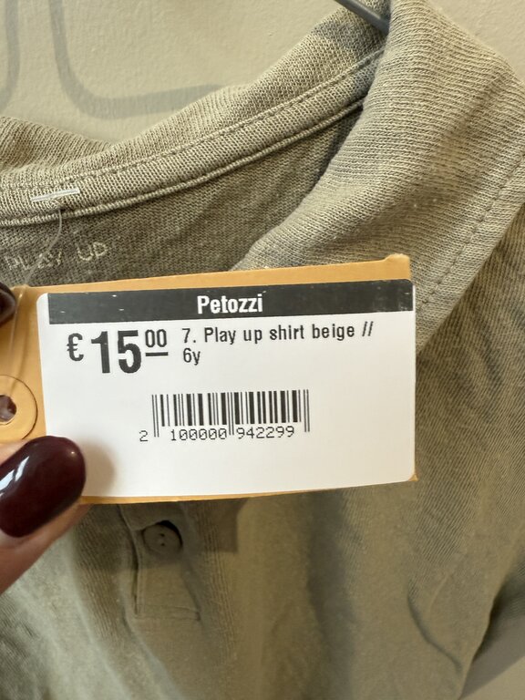 Preloved 7. Play up shirt beige // 6y