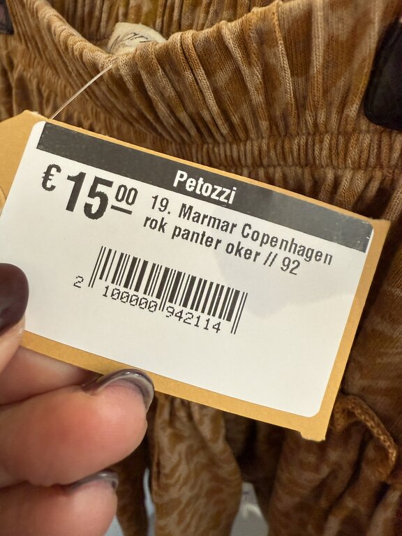 Preloved 19. Marmar Copenhagen rok panter oker // 92