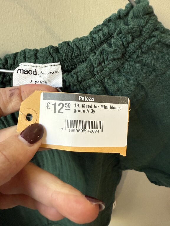 Preloved 19. Maed for Mini blouse groen // 3y