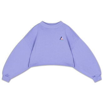 Repose Ams crop heart sweater // glacier bloom