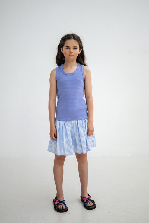 Repose Ams button down skirt // oxford stripe