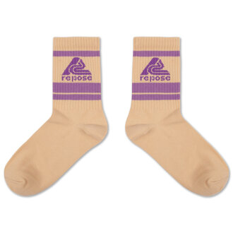 Repose Ams sporty socks // sand logo