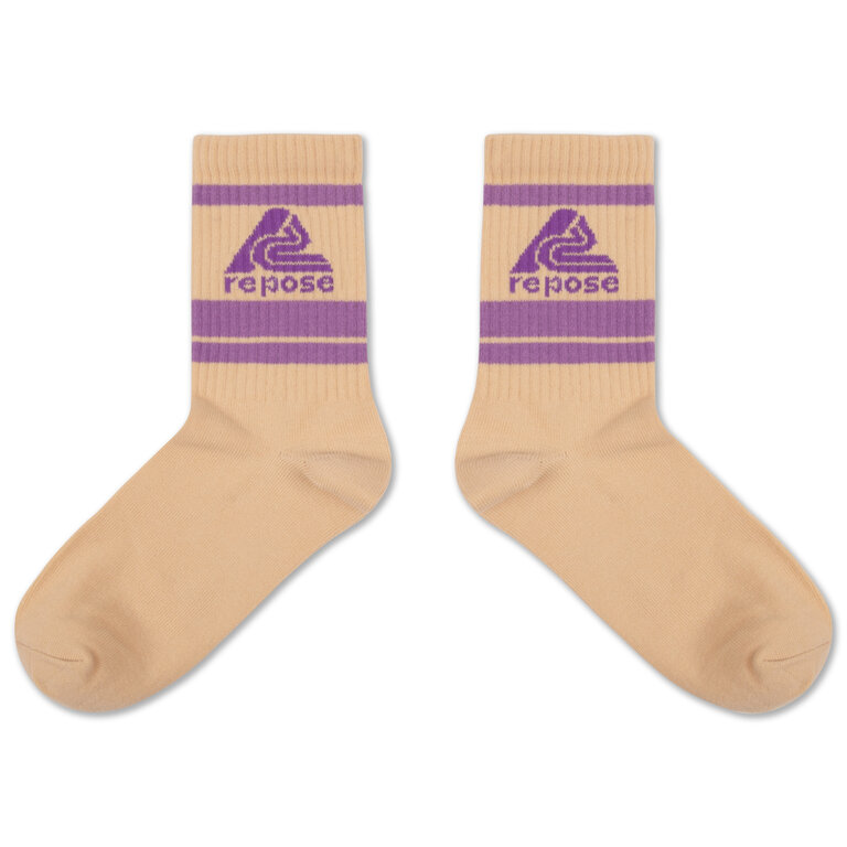 Repose Ams sporty socks // sand logo