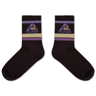 Repose Ams sporty socks // midnight teal logo