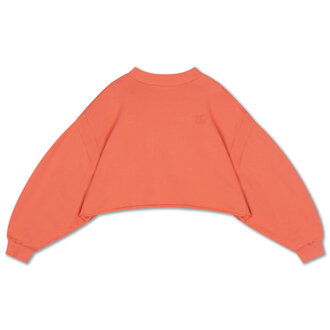 Repose Ams crop heart sweater // coral dusk