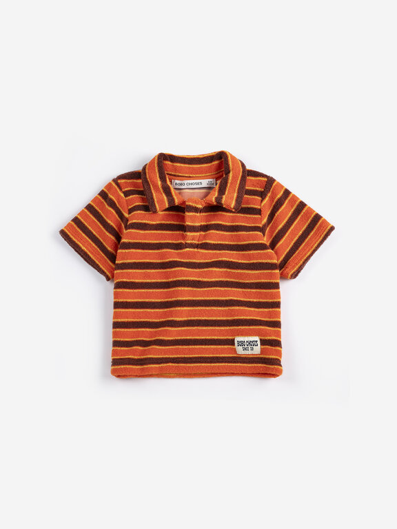 Bobo Choses striped brick terry cloth polo // baby