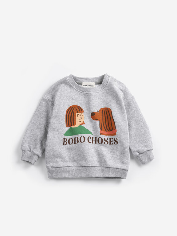 Bobo Choses friends in a pickle sweatshirt // baby