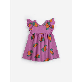 Bobo Choses tangerine all over ruffled dress // baby