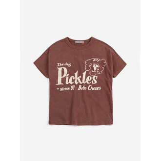 Bobo Choses pickles the dog tshirt brown // kids
