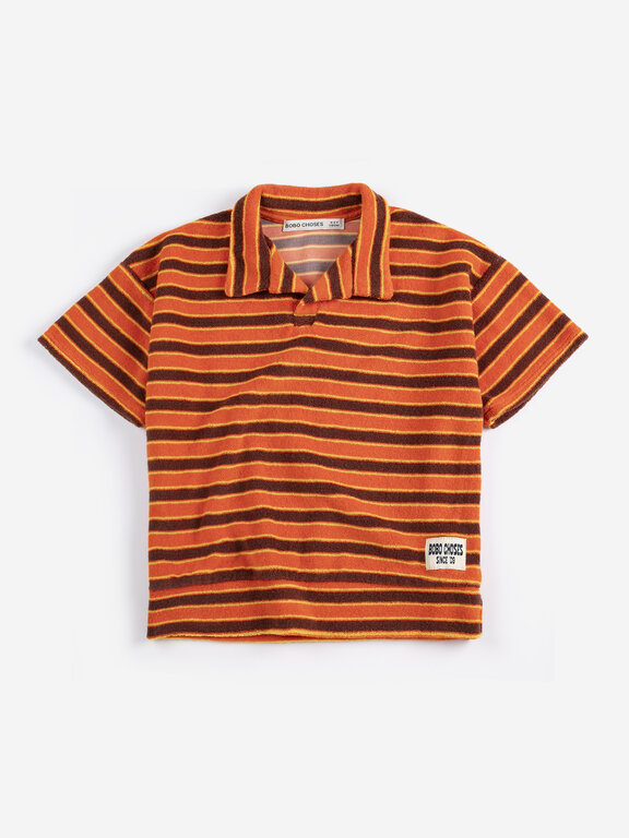 Bobo Choses striped brick terry cloth polo // kids