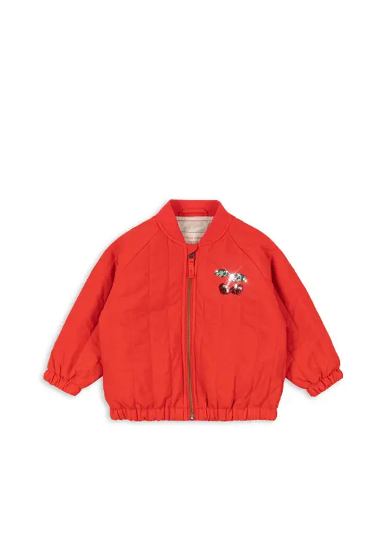 Konges Slojd juno sequin bomber jacket // fiery red