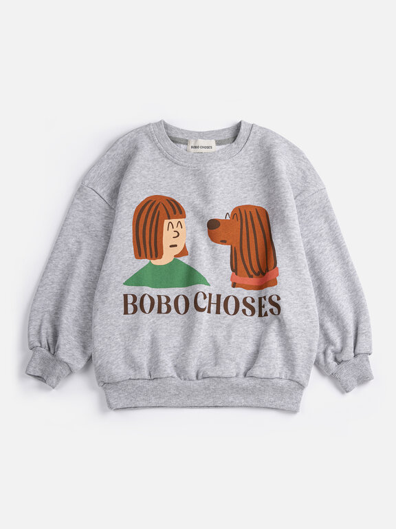 Bobo Choses friends in a pickle sweatshirt // kids