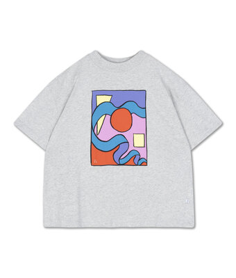 boxy tee // grey melange