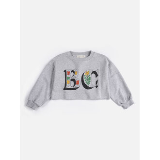 Bobo Choses spring letters cropped sweatshirt // kids