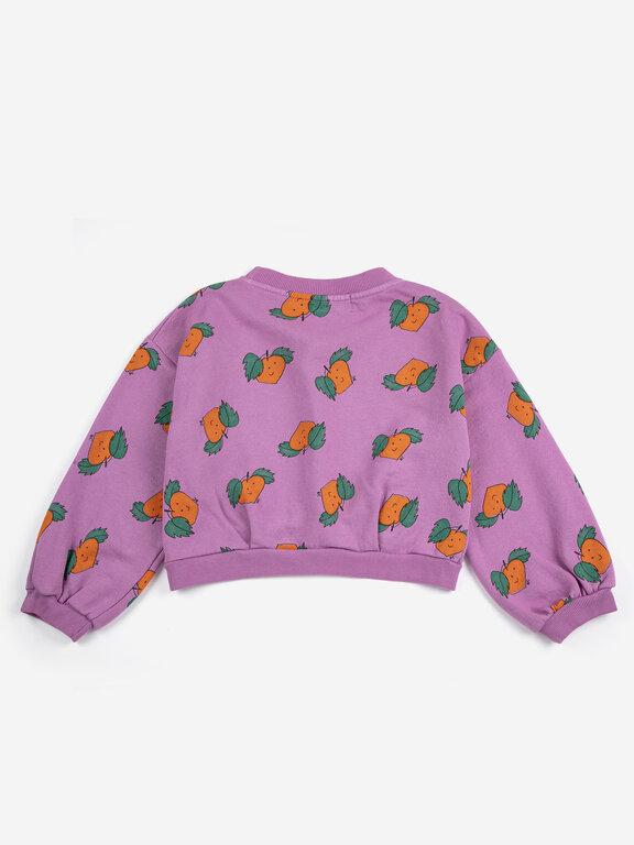 Bobo Choses tangerine all over cropped sweatshirt // kids