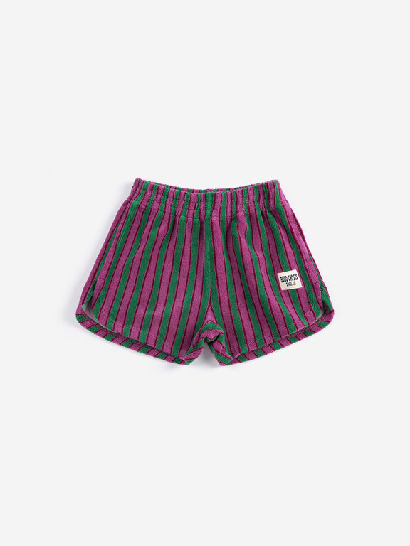 Bobo Choses striped brick terry cloth shorts // kids