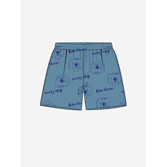 Bobo Choses pickles the dog all over denim short // kids