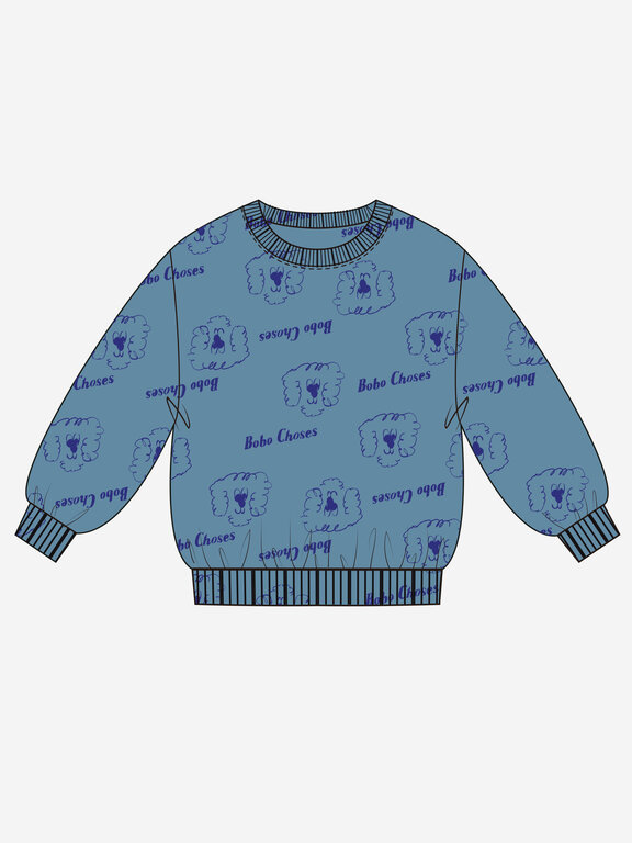 Bobo Choses pickles the dog all over sweatshirt // kids