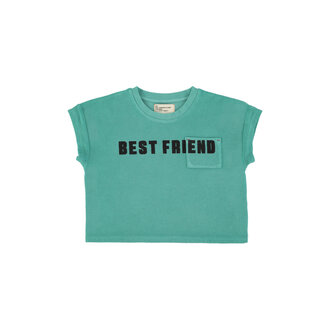 Piupiuchick tshirt // turquoise w best friend print