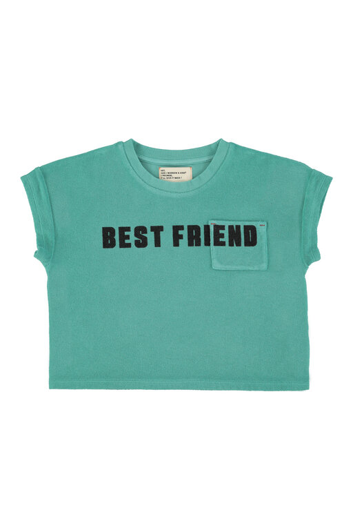 Piupiuchick tshirt // turquoise w best friend print