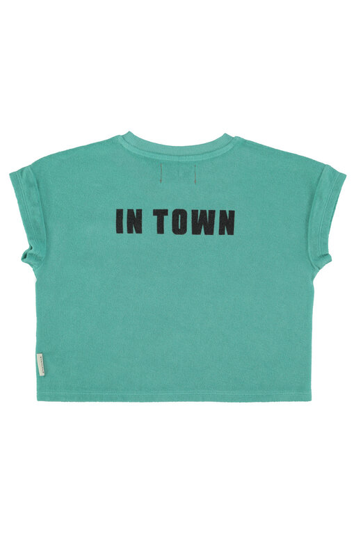 Piupiuchick tshirt // turquoise w best friend print