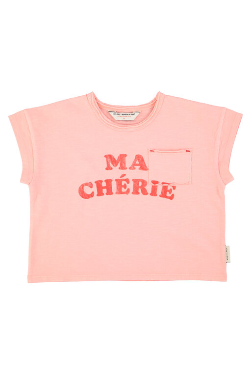 Piupiuchick tshirt // light pink w ma cherie print