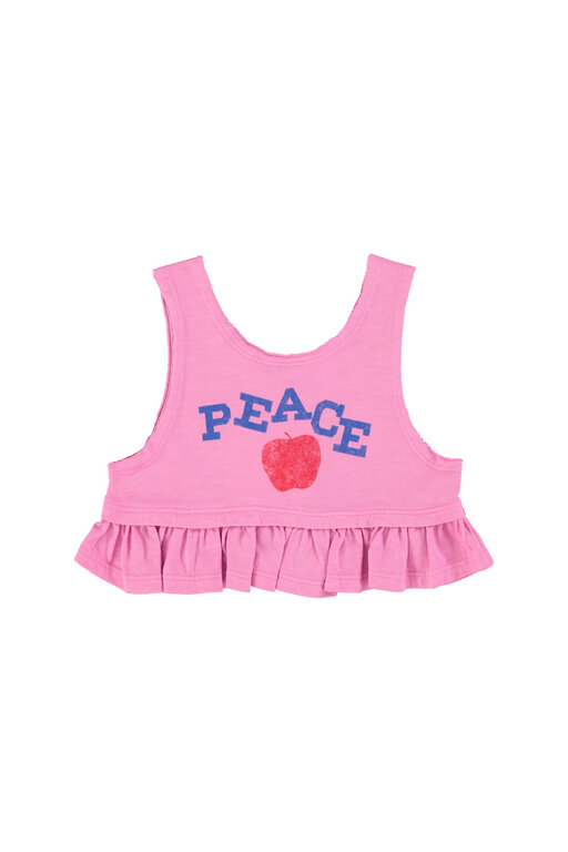 Piupiuchick top // pink w peace print