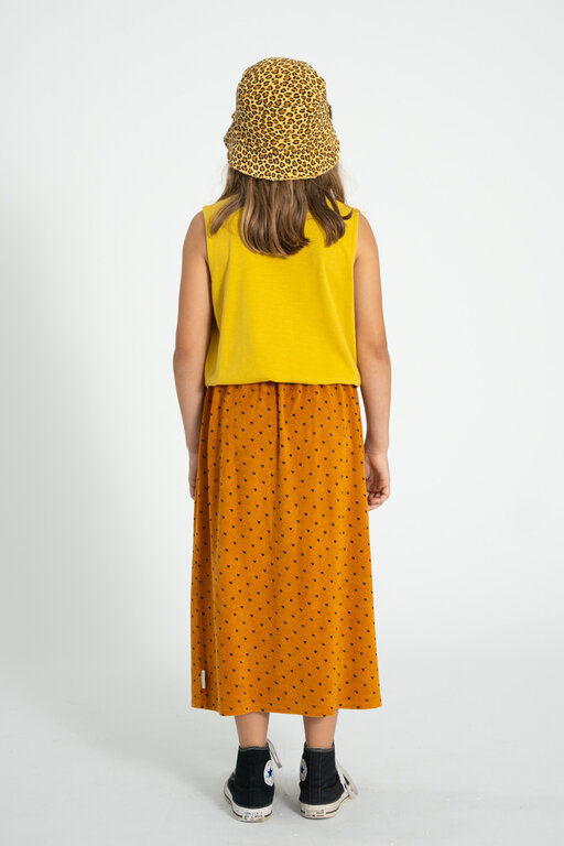 Piupiuchick long skirt // camel w black hearts