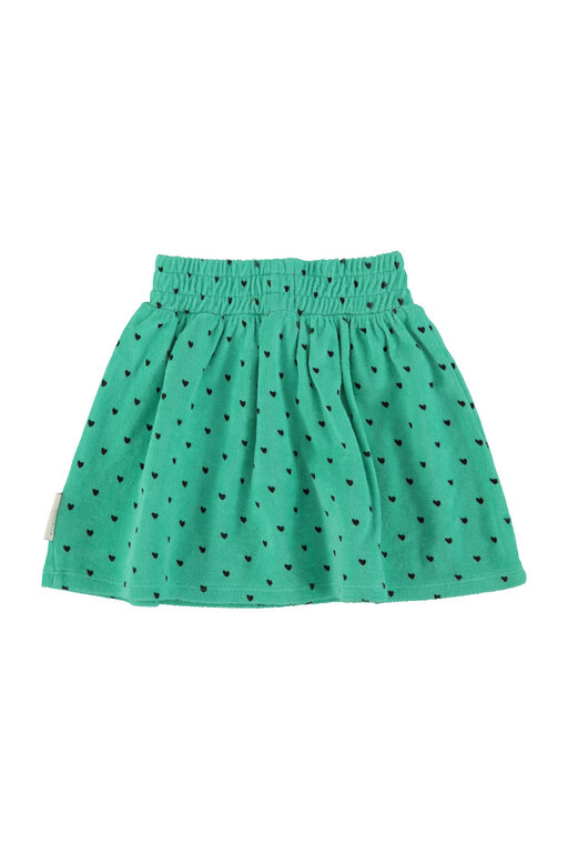Piupiuchick short skirt // green w black hearts