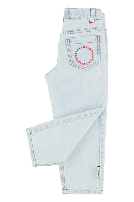 Piupiuchick unisex  trousers // washed light blue denim