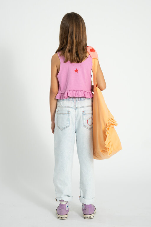 Piupiuchick mom  fit trousers // washed light blue denim