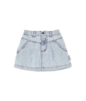 short skirt // blue light denim
